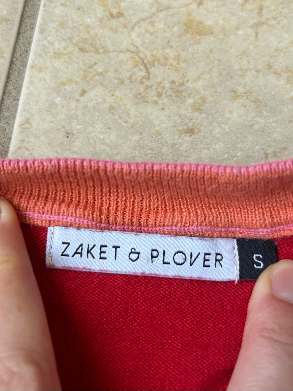 Zaket & Plover Women’s SMALL Long Sleeve Sweater Colorblock Pink, Purple, Red - Picture 2 of 7